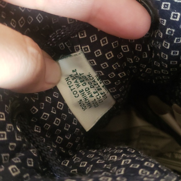 Vintage Vera Bradley Blue Coin Quilted Drawstring Backpack Bag - Picture 7 of 8